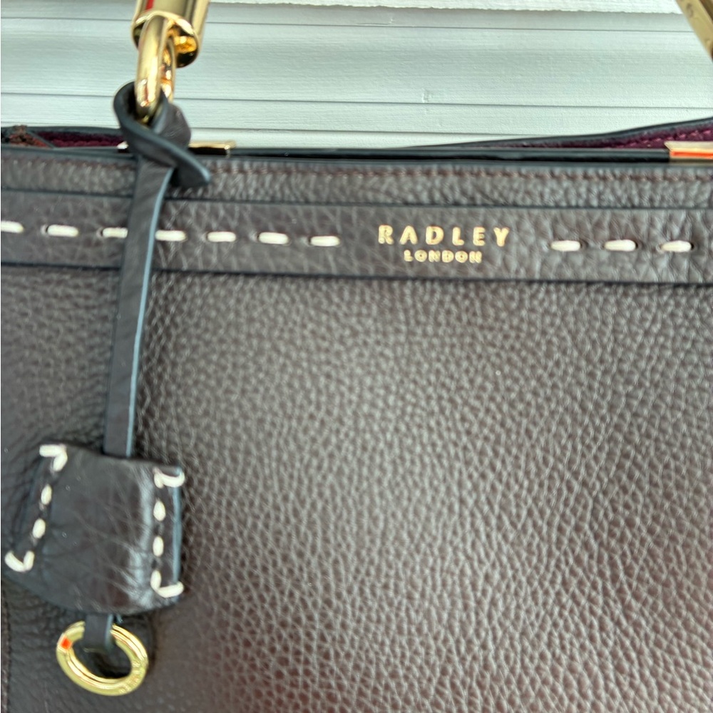 Radley London Bedford Row Open TopTwo-Tone Leather Satchel - Picture 2 of 13